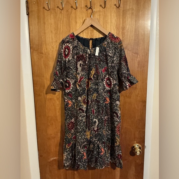Madewell Multi Print Floral Midi Dress - Picture 2 of 3